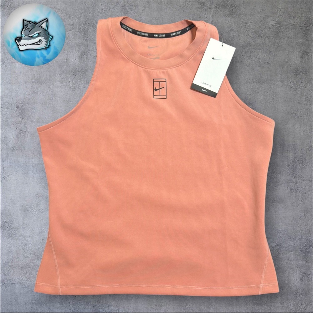 NWT Nike Court Advantage Dri-FIT Tennis Tank Top Pink Wmn Size XL FZ6666-618